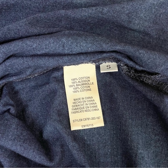 Anthropologie cloth & stone Nila Blue Ombre Maxi Shirt Dress - Picture 12 of 14